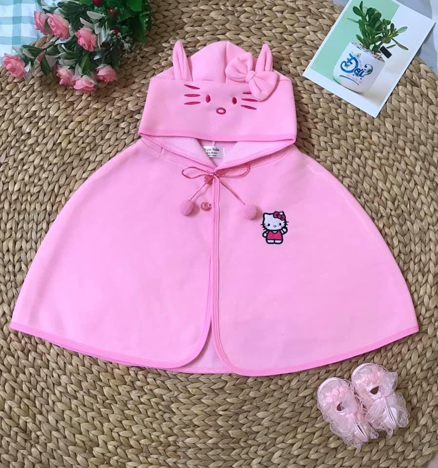 Áo choàng hình Kitty hồng siêu độc lạ cho bé gái từ 0-3 tuổi