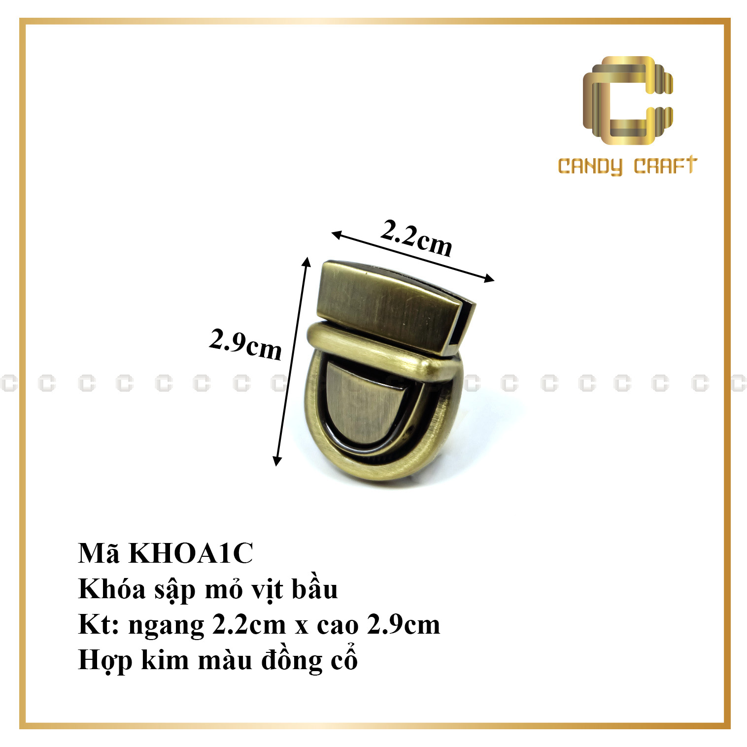 Khóa sập mỏ vịt - phụ kiện làm túi xách