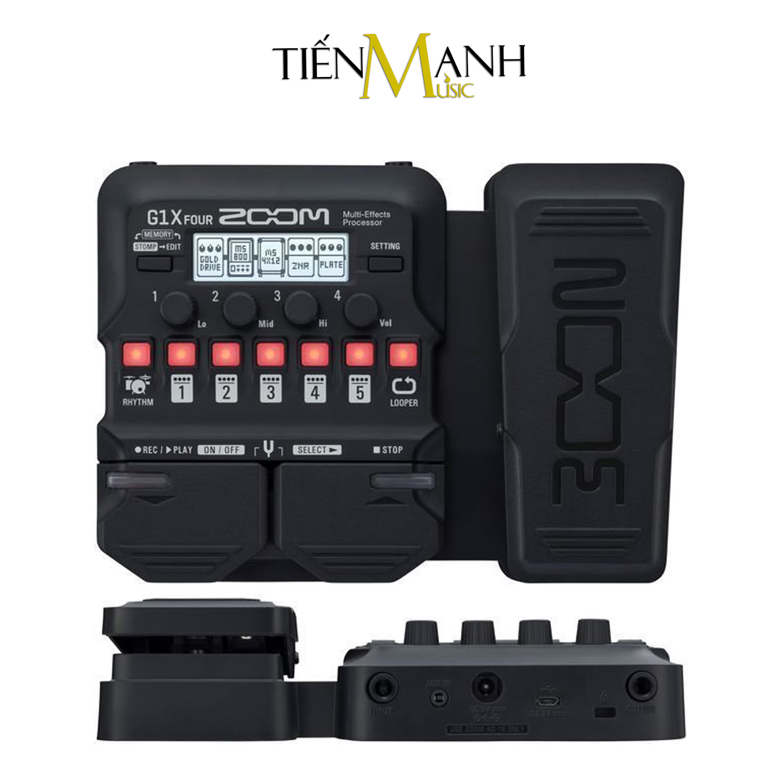 Phơ Đàn Guitar Zoom G1X Four (Fuzz Đã cài bộ tiếng backup hay và đầy đủ cho Cổ Nhạc, Tân Nhạc...Electric Guitar Multi Effect - Sử Dụng Pin hoặc Power Adapter)