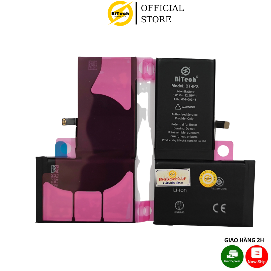 Pin điện thoại dung lượng cao BITECH BT-X ( dung lượng 3100 mAh )(Tặng bộ vít mở + Seal dán pin)