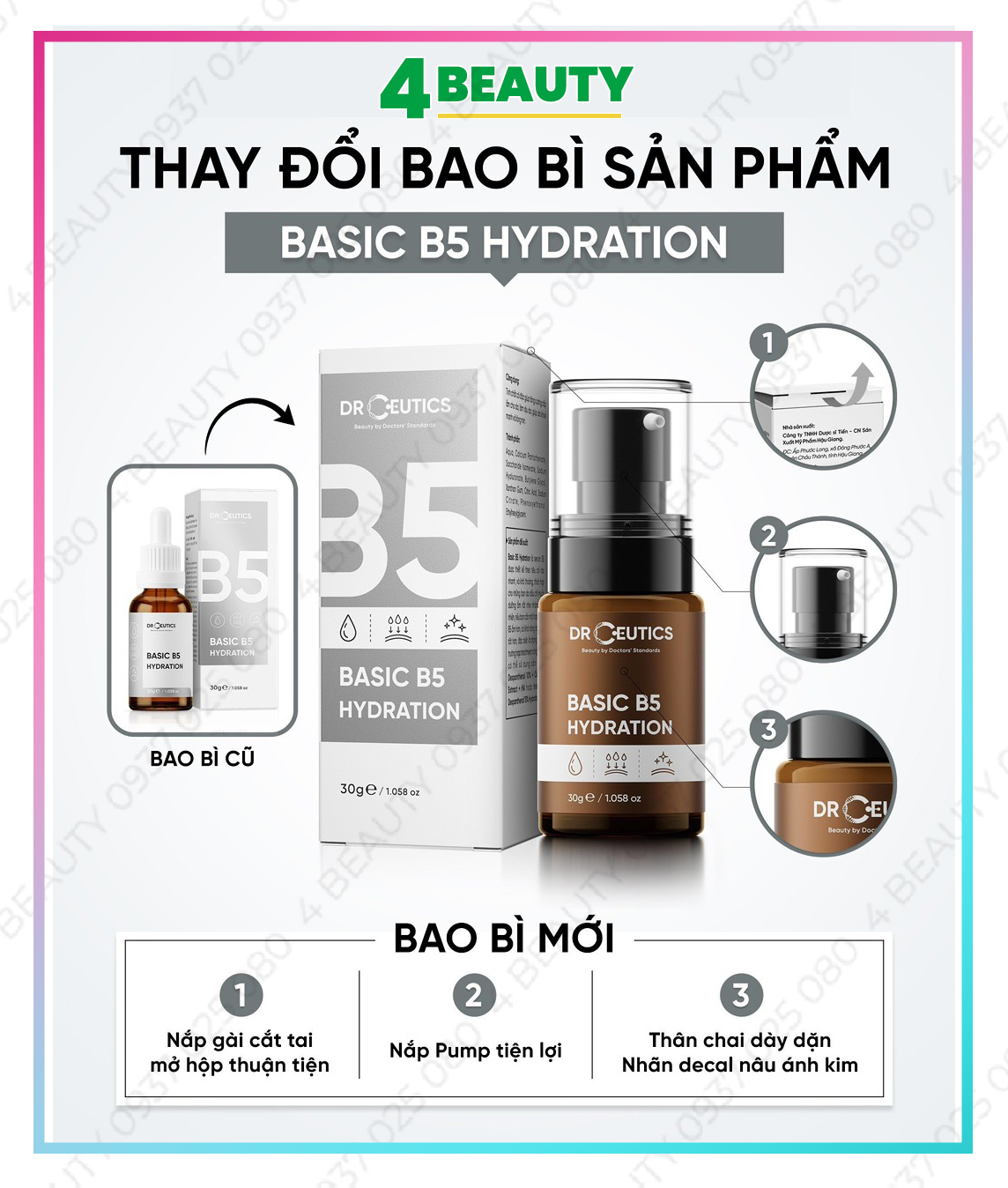Tinh chất dưỡng Serum B5 Hydration DrCeutics Cho Da Dầu Mụn - Serum DrCeutics B5