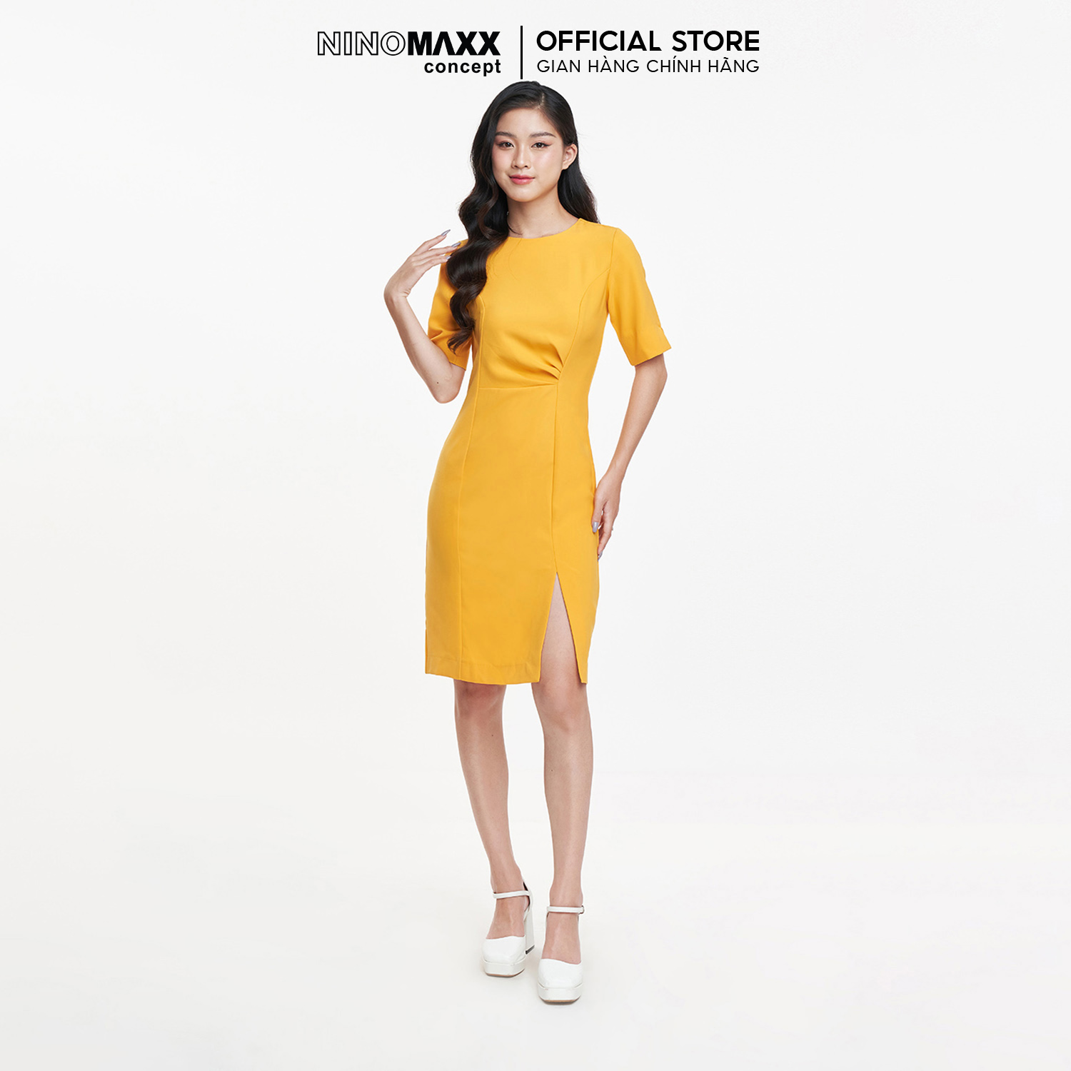 N&M Women's fashion dress with short sleeves 1905110
