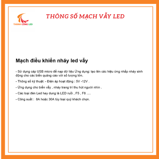 Mạch nháy LED vẫy 6 cổng 8A ( dùng cho LED ruồi, F5 ... điện áp 5V hoặc 12V )