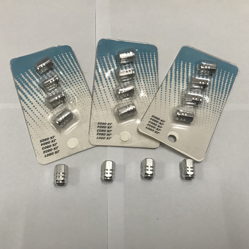 Bộ 4 ốc nắp chụp kim loại bảo vệ van xe lốp xe hơi ô tô xe máy dễ dàng lắp đặt