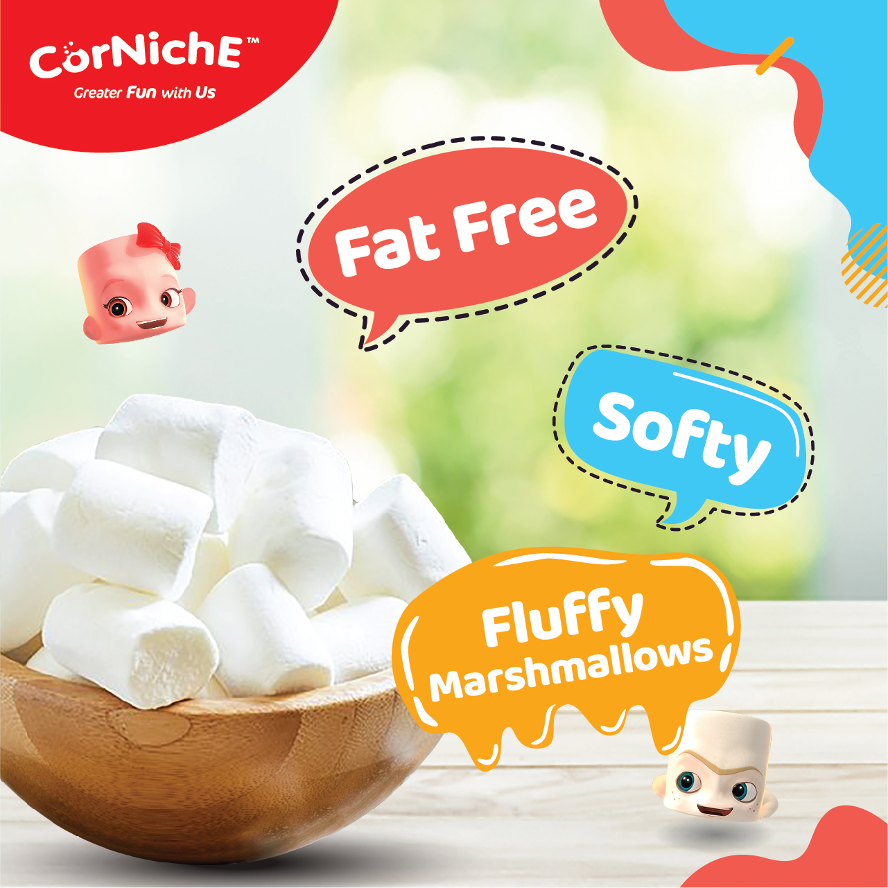 Kẹo Xốp Marshmallow Corniche Trắng - 120g