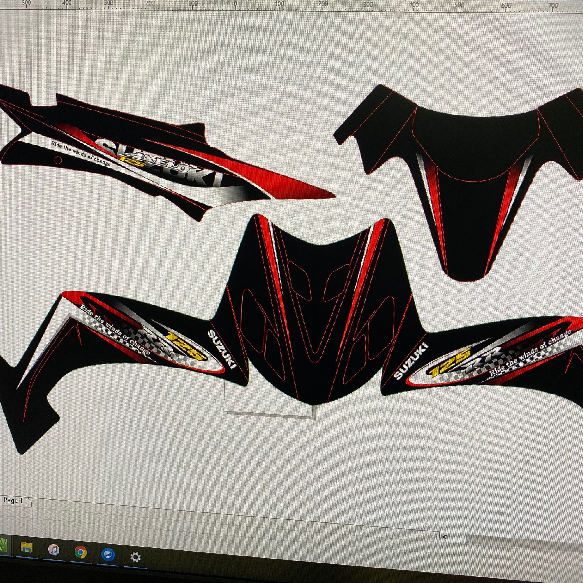 [ QUÍ KHÁCH VUI LÒNG MANG TEM RA TIỆM CHO THỢ DÁN] TEM RỜI Suzuki Axelo đỏ đen