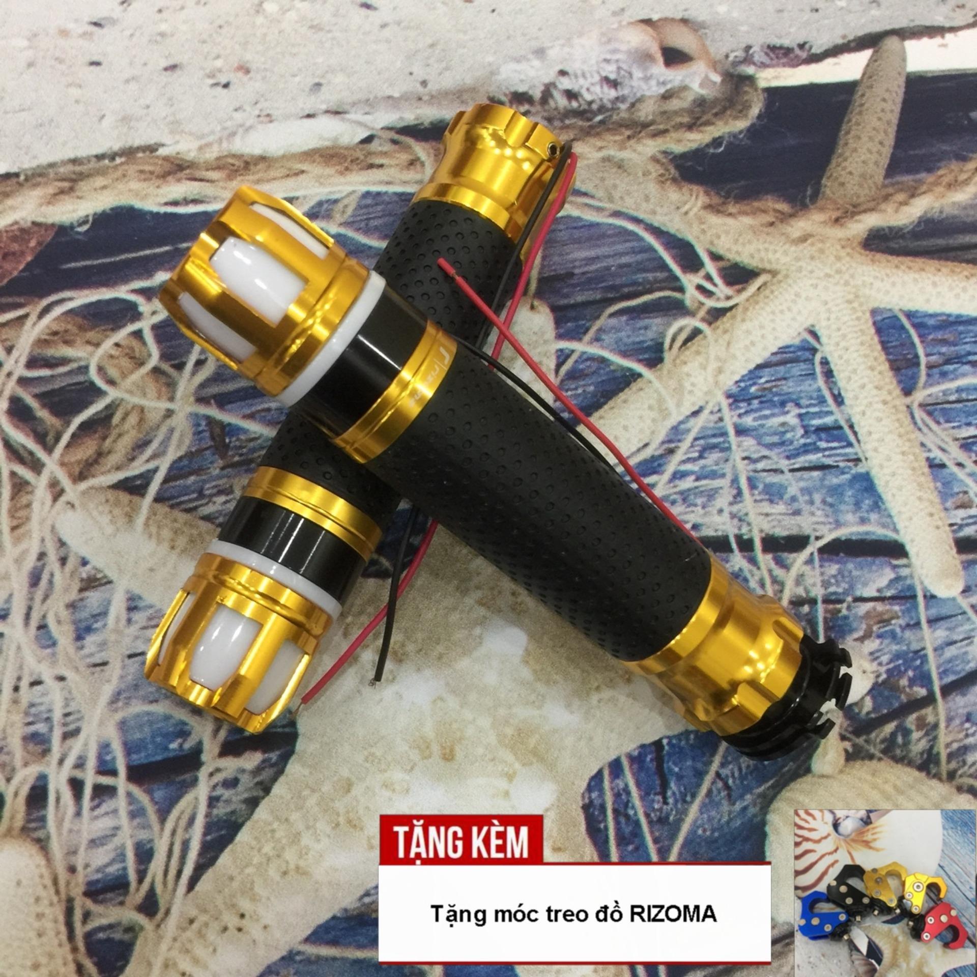 [TẶNG MÓC TREO ĐỒ] Bao tay gù RIZOMA có đèn Led độ xe siêu chất G71 (màu vàng)