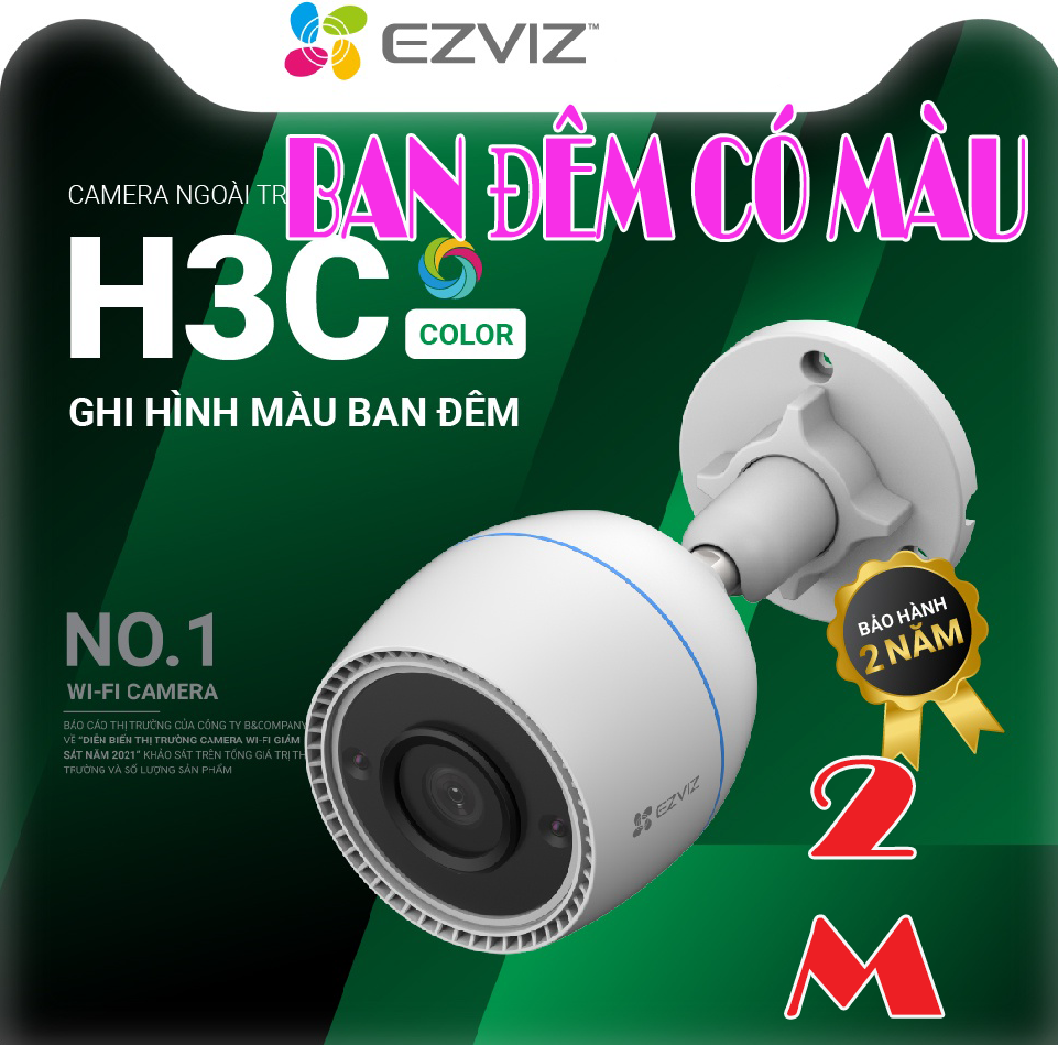 Ezviz H3C Color WiFi Camera (Color Night) 2.0Mp - FullHD 1080P - Genuine