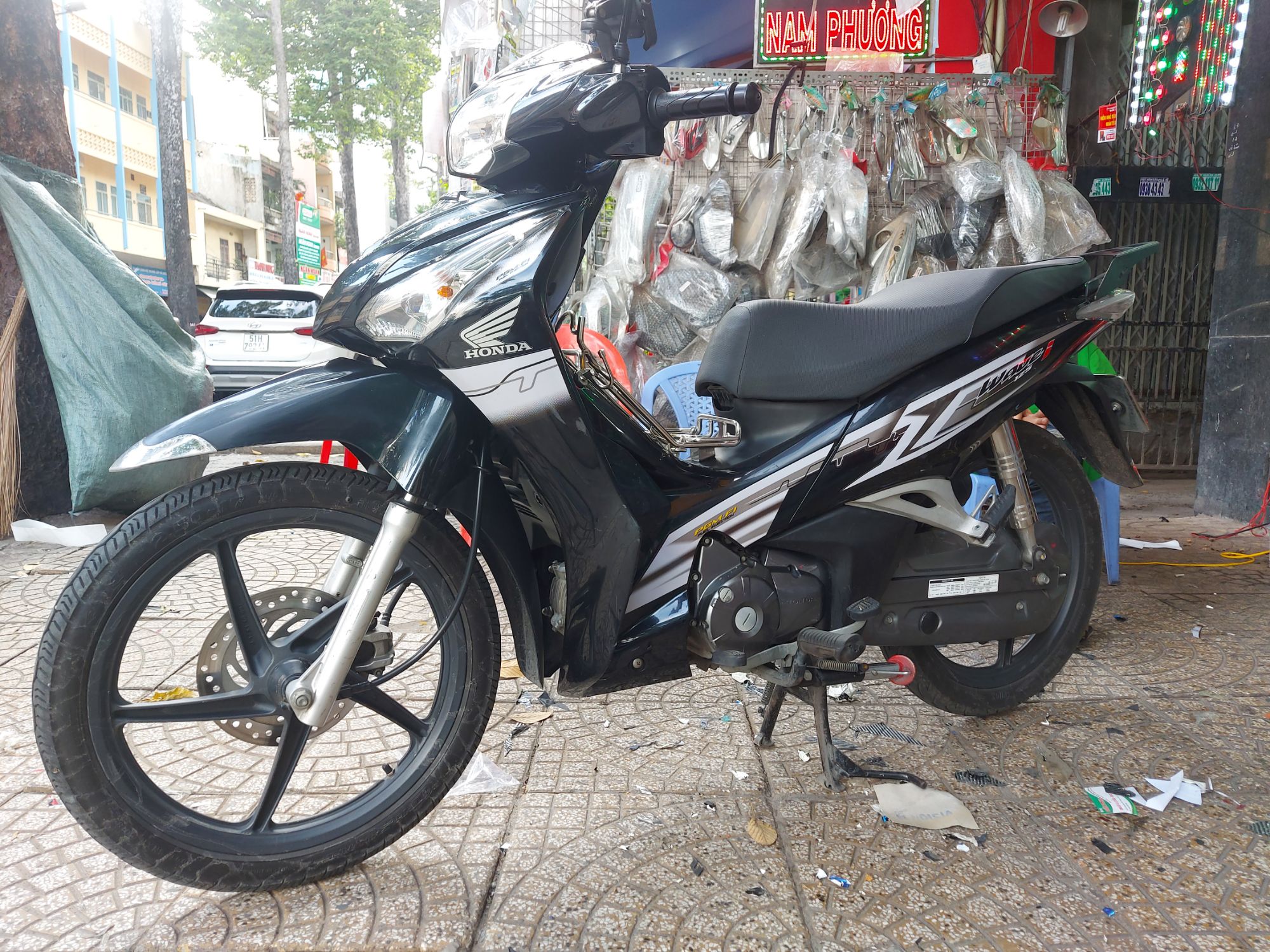 [HCM]Tem xe wave125i  future125i  tem rời cao cấp dán xe đen