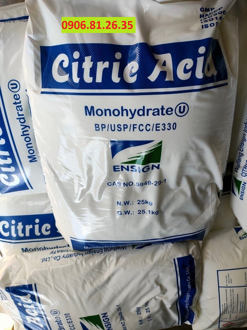 Acid Citric Monnohydrate_Chất tạo chua vị chanh (Bao 25Kg)