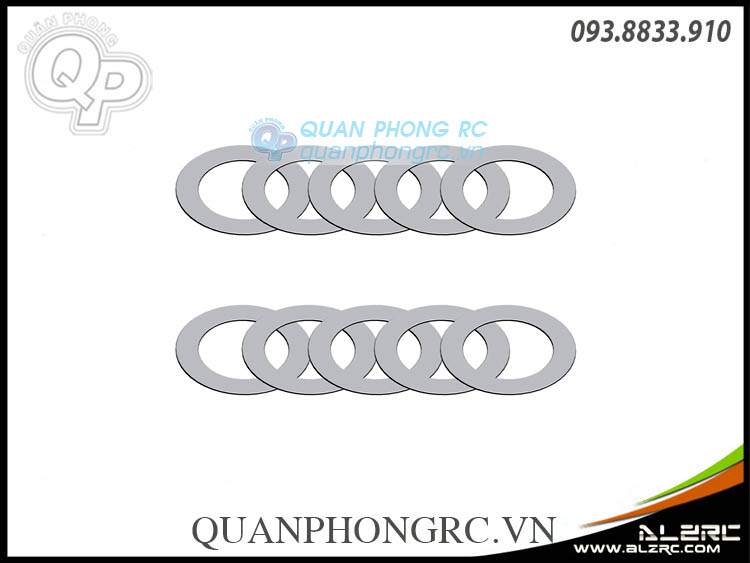 Long Đền Inox - ALZRC 4x 6x0.1mm Stainless Steel Washers For Devil X360 10
