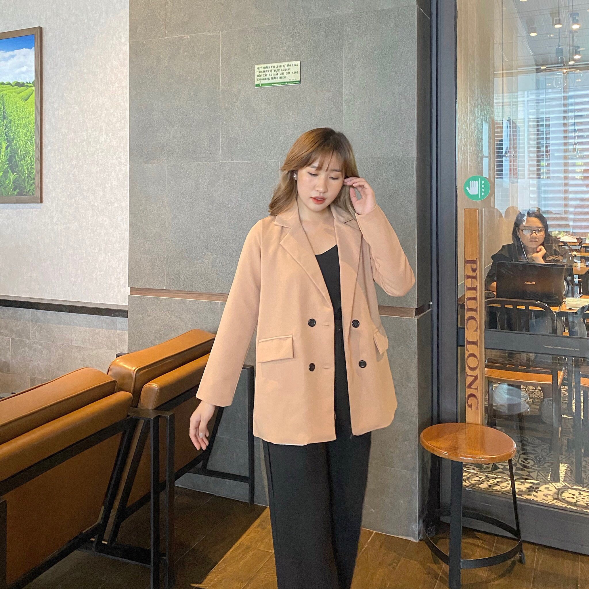 [Lấy mã giảm thêm 30%]ÁO BLAZER HÀN QUỐC 2 LỚP TÚI NẮP (ảnh thật/sẵn/có video)