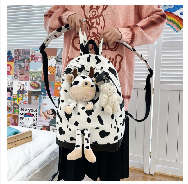 [SALE KHỦNG] Balo Nữ Ulzzang,balo sinh viên giá rẻ,balo đựng laptop,Balo đi học basic,mẫu balo bò sữa hotrend,balo xinh giá rẻ, Balo ulzzang đi học dễ thương chống nước phong cách Hàn Quốc