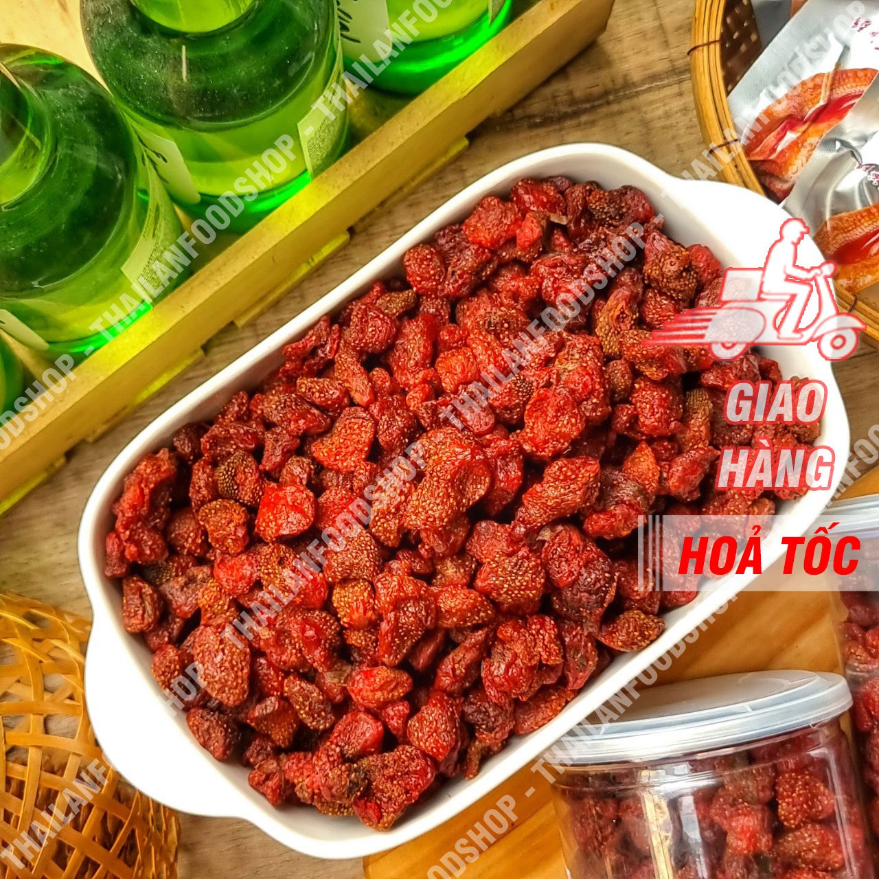 Dâu Tây Sấy Dẻo Đà Lạt - Lon 500gr