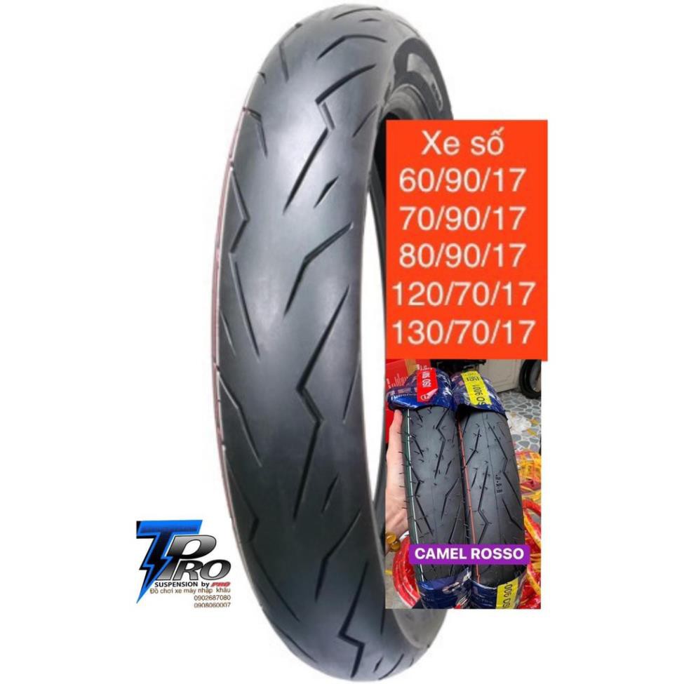 [HCM]Cặp Vỏ lốp camel rosso 60 - 70 - 80 - 100 - 110 - 120 - 130  - size 17 inches (không xài ruột) CAMEL CMI _ cameltire