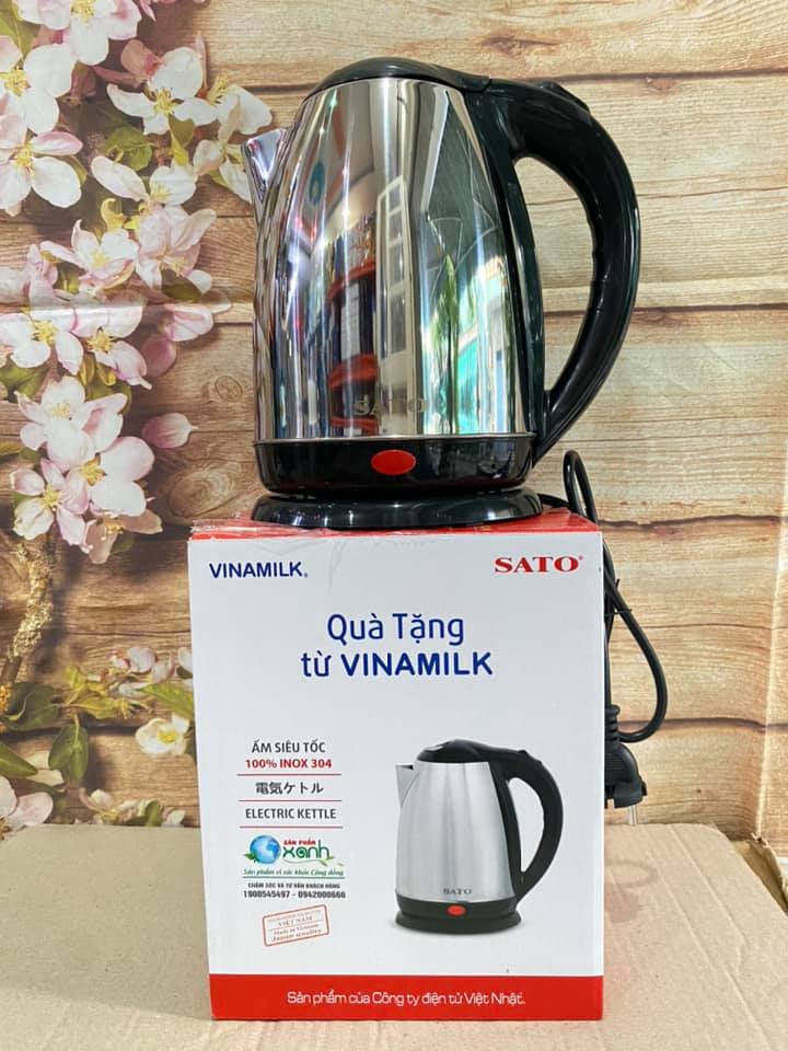 Ấm đun siêu tốc Sato inox 1.8L hkm Vinamilk