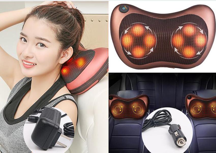Magic 8 infrared massage pillow PL-818/8 ball infrared shoulder back masage pillow
