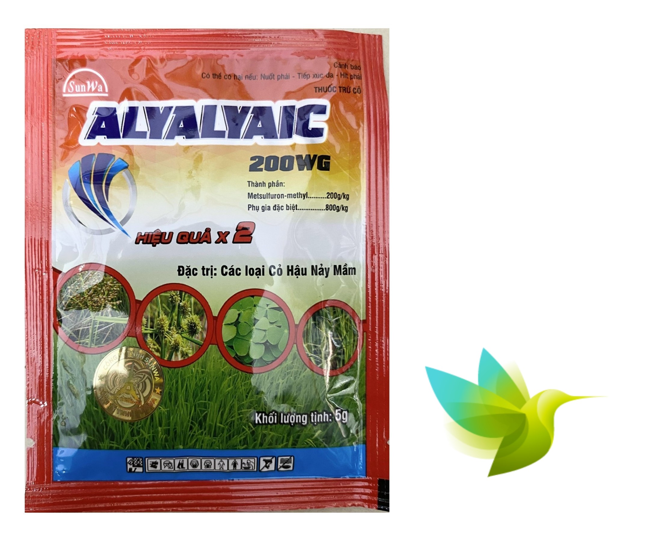 Alyalyaic trừ cỏ lưu dẫn - các loại cỏ hậu nảy mầm - #008b# 5g