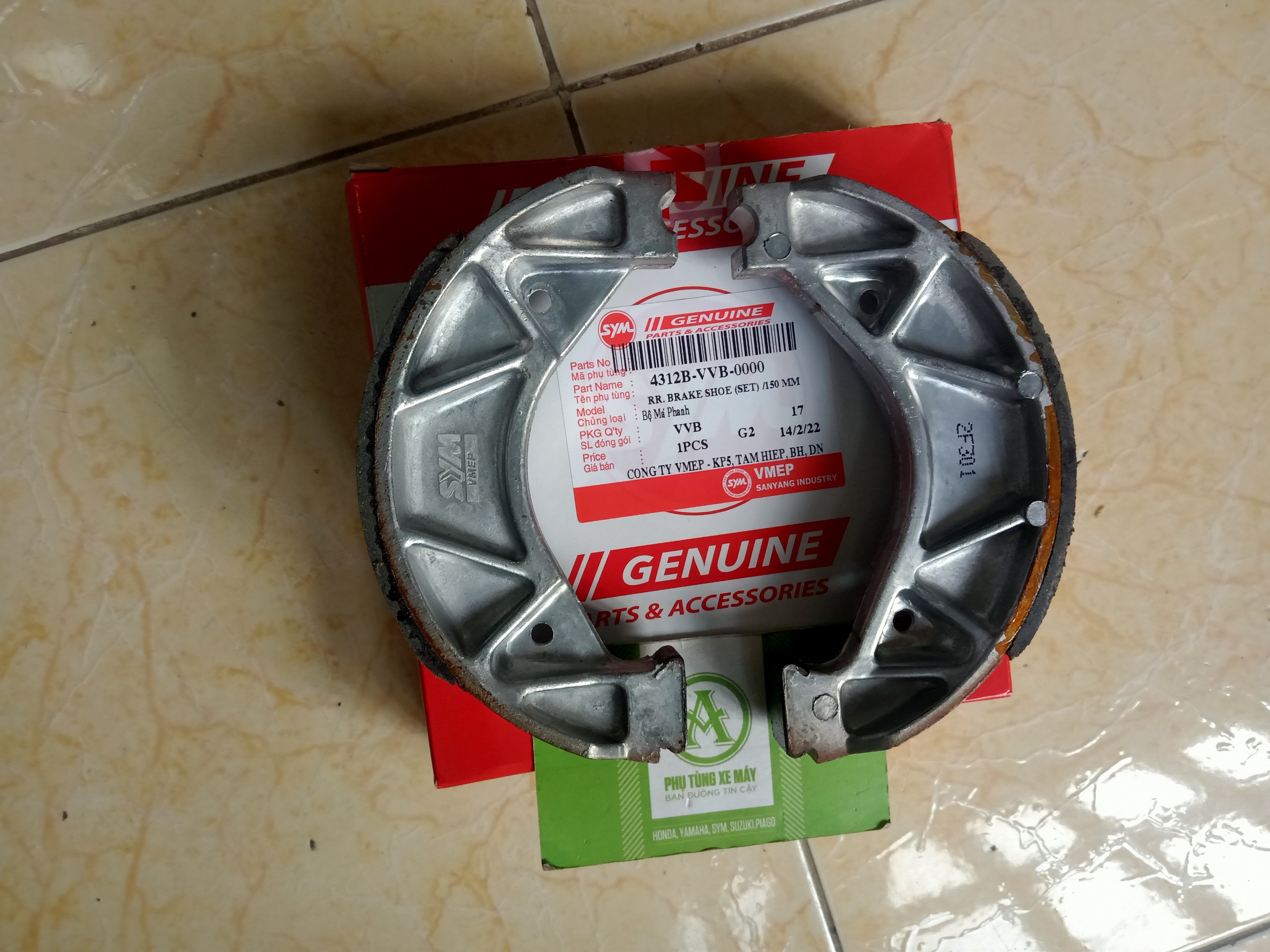 Bố thắng sau cho xe SYM Shark 125