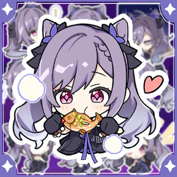 [Genshin Impact] Sticker Keqing - Hình dán chibi keqing ( set 10 hình )