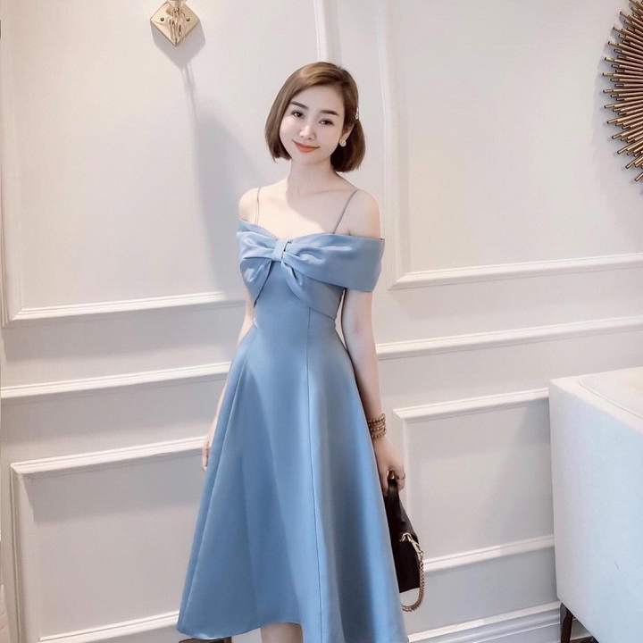Đầm trễ vai mặc dự tiệc