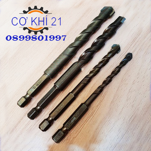 Bộ 4 mũi khoan bê tông, tường chuôi lục giác cho máy khoan