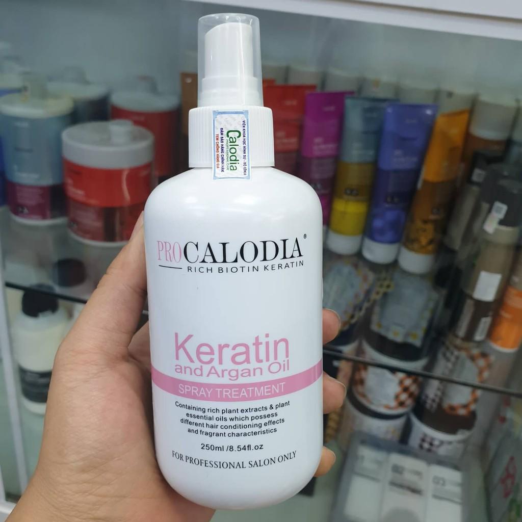 [HCM]Xịt dưỡng tóc Calodia Keratin Spray siêu mềm mượt 250ml