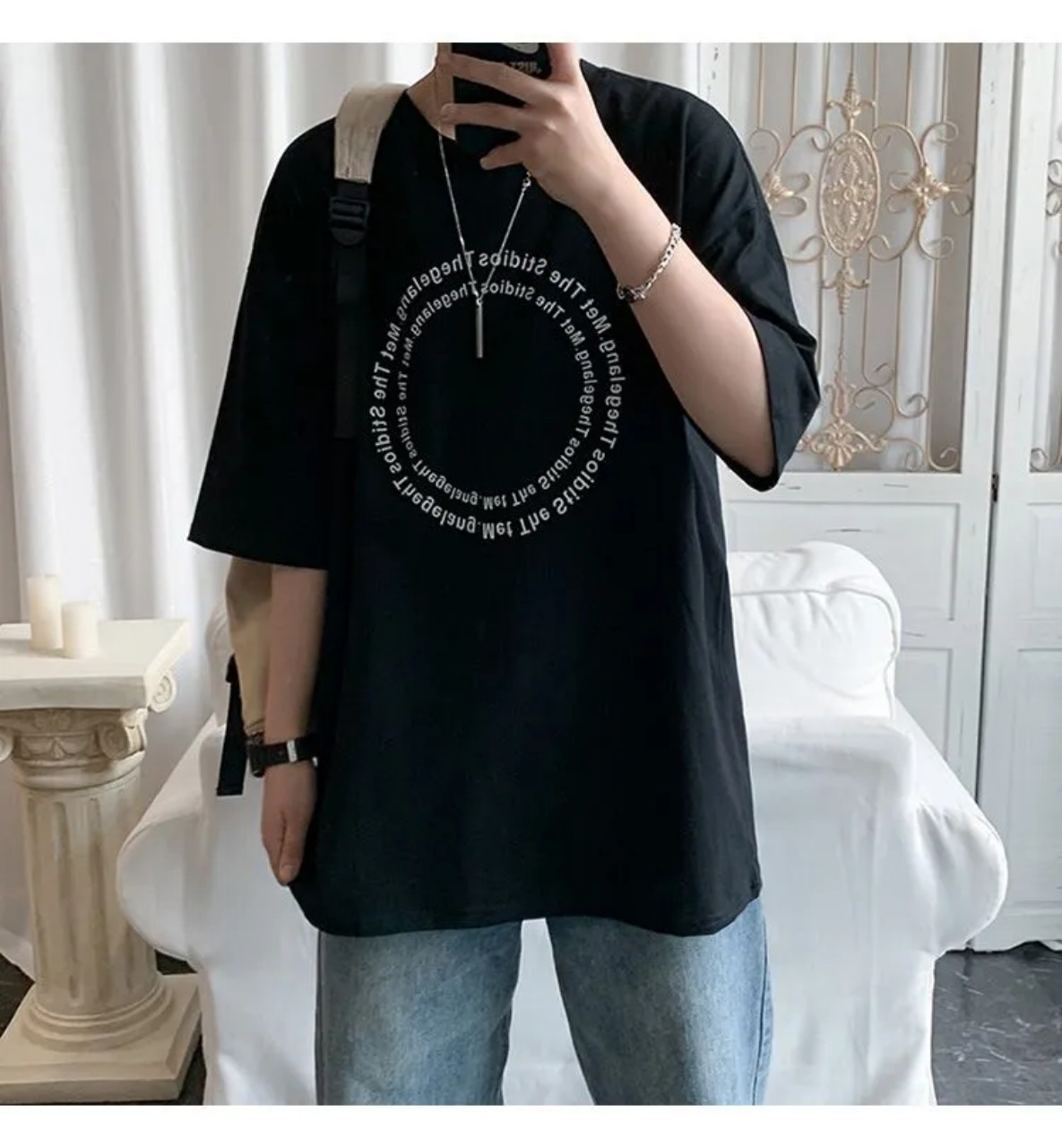 Áo thun Stee Phản quang WORDS CIRCLE Unisex