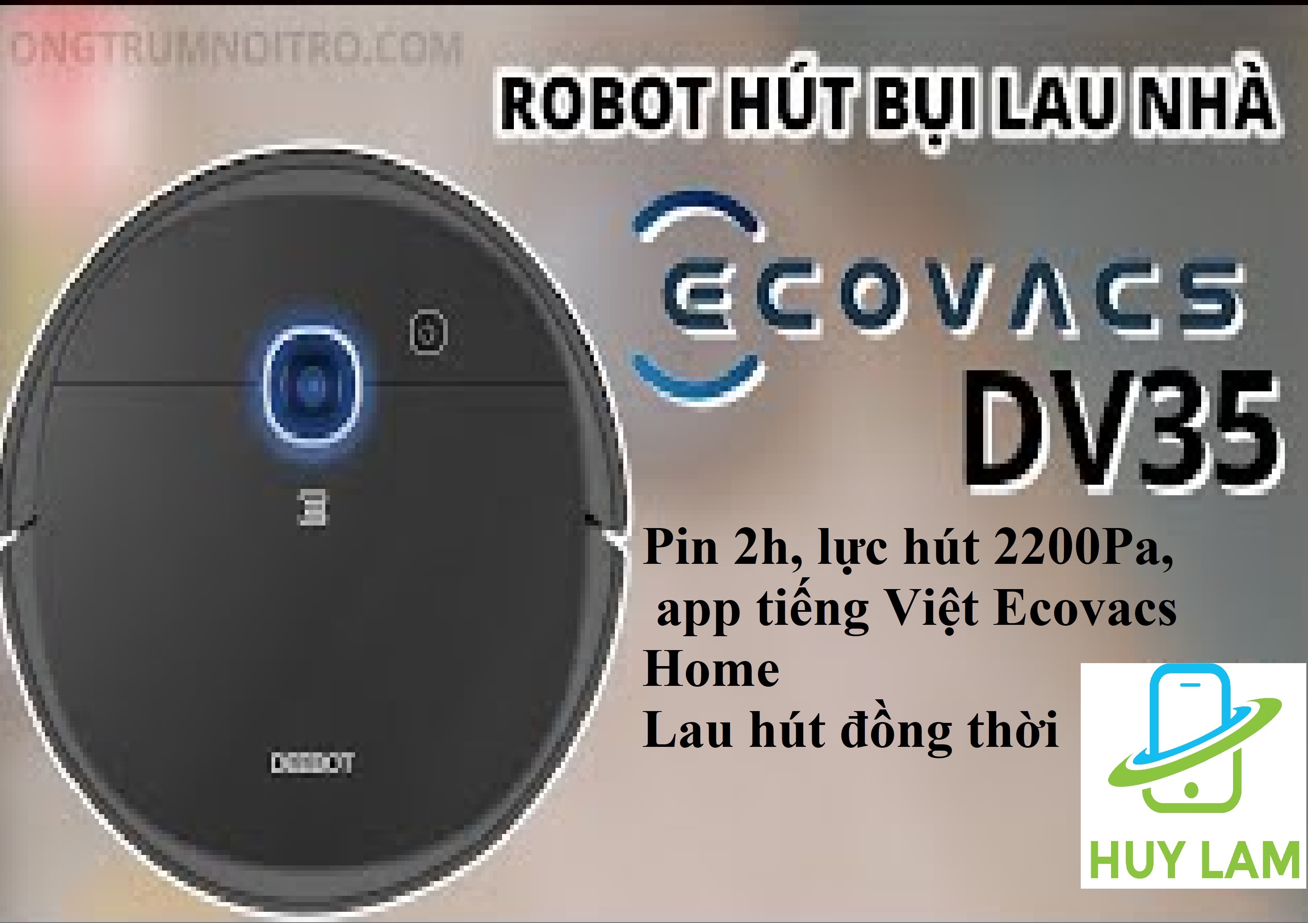 Robot Hút Bụi Lau Nhà Ecovacs DV35 (N5Go) 99%