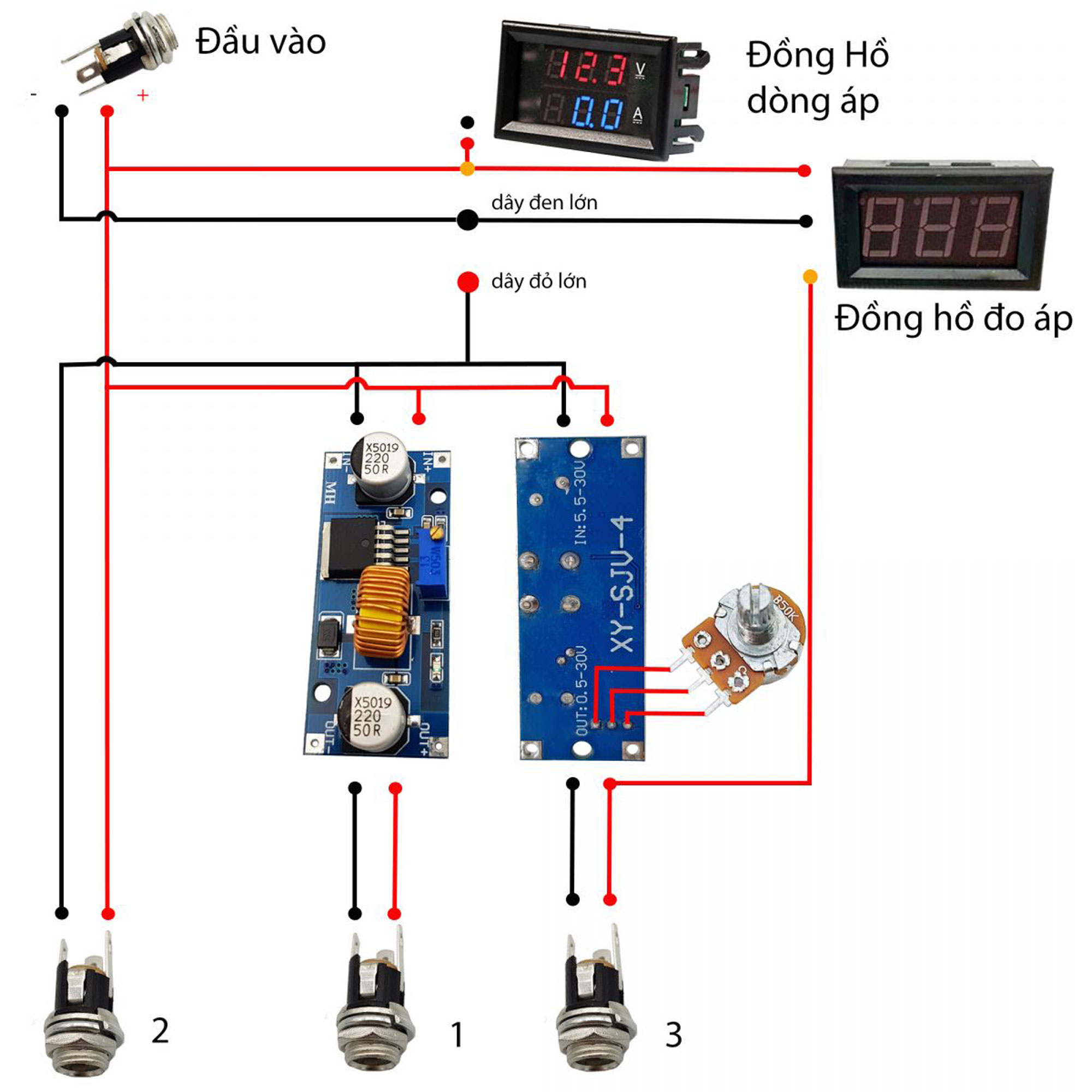 Combo tự chế nguồn đa năng v1