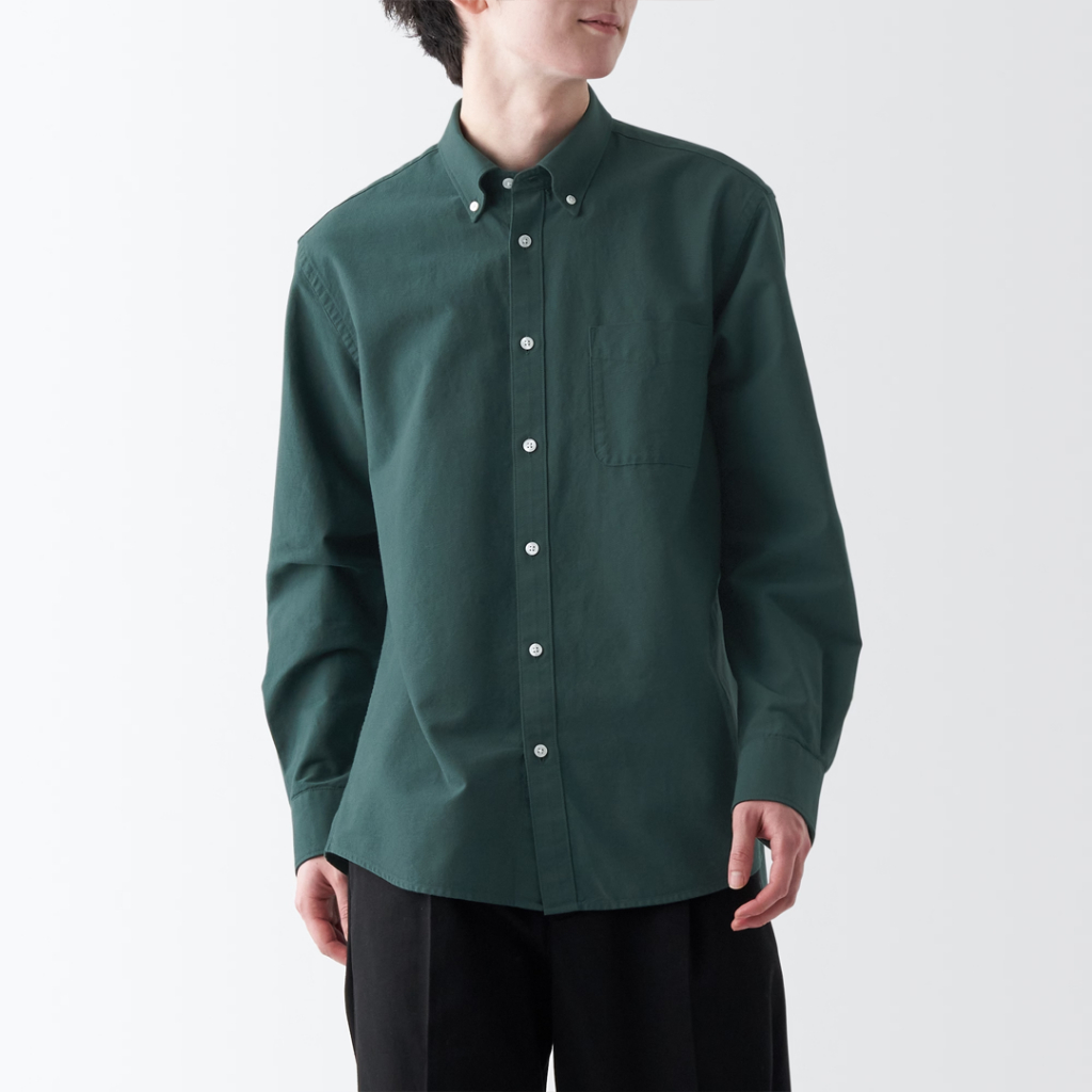 Áo Sơ Mi Oxford Cổ Cài Nút MUJI