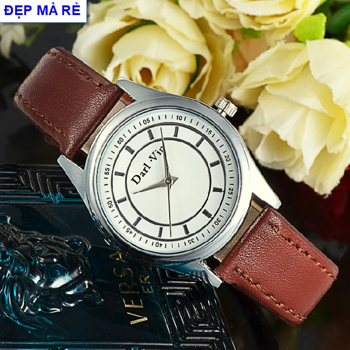 ( Tặng thêm 1 viên pin trị giá 20k ) Đồng hồ Nữ Đẹp Mà Rẻ style cá tính ( Viền trắng )