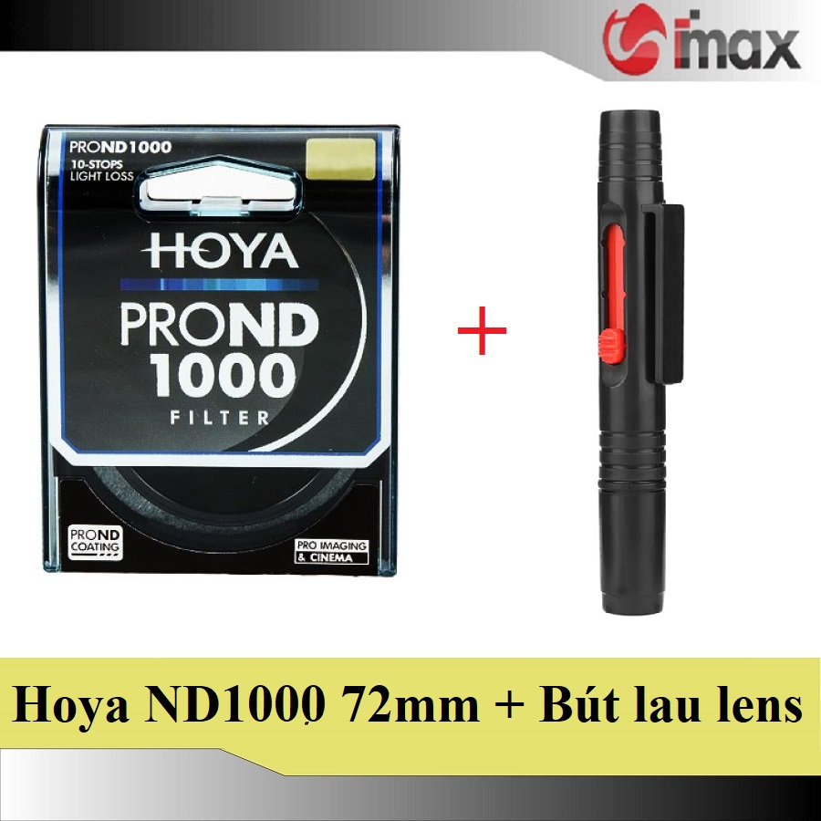 Kính lọc filter hoya pro nd1000 72mm + bút lau lens