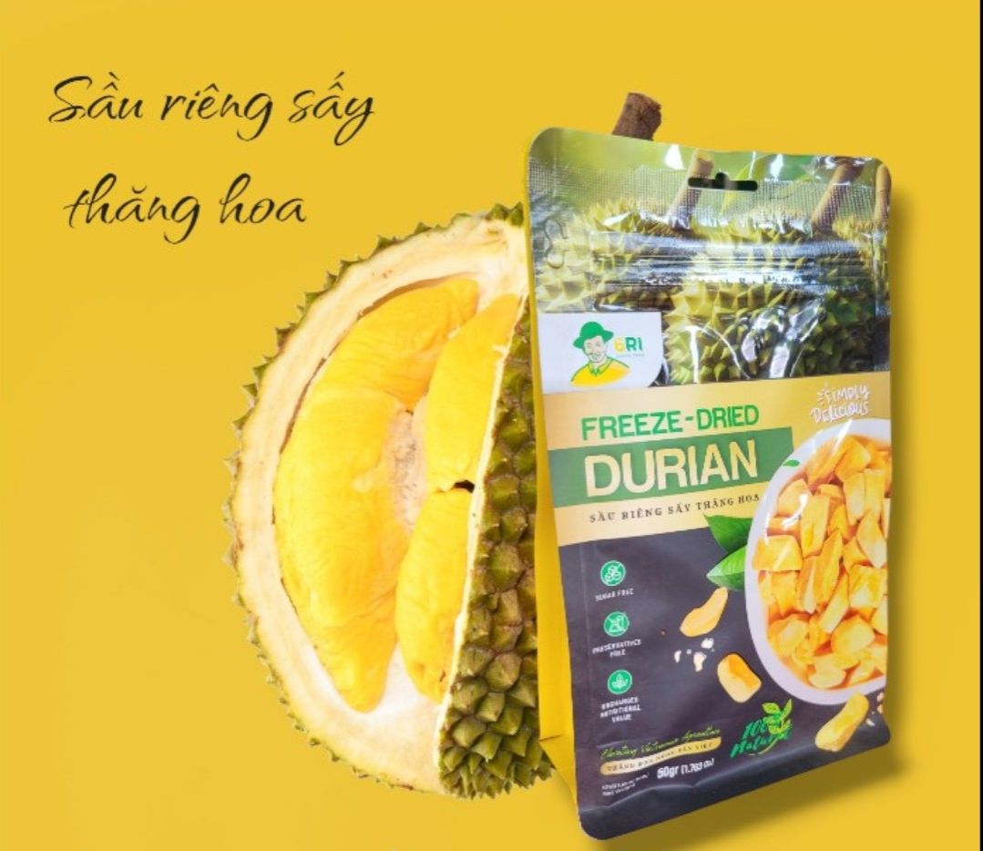 Sầu riêng sấy thăng hoa 6 Ri gói 50gr