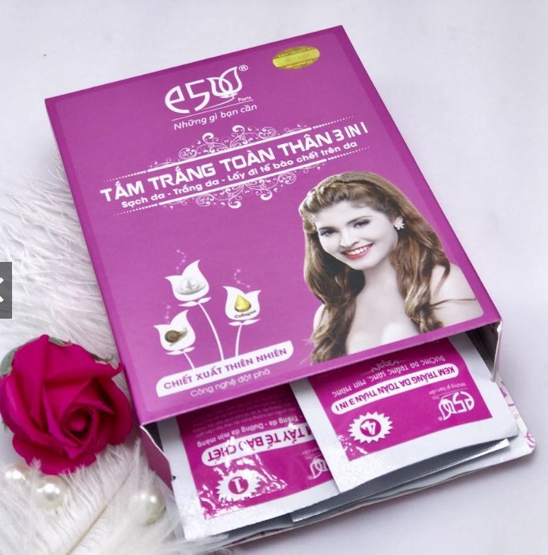 Tắm trắng toàn thân 3in1 - Kem E5 (150g),( mua 3 hộp tặng 1 hộp body 120g kim ngân)