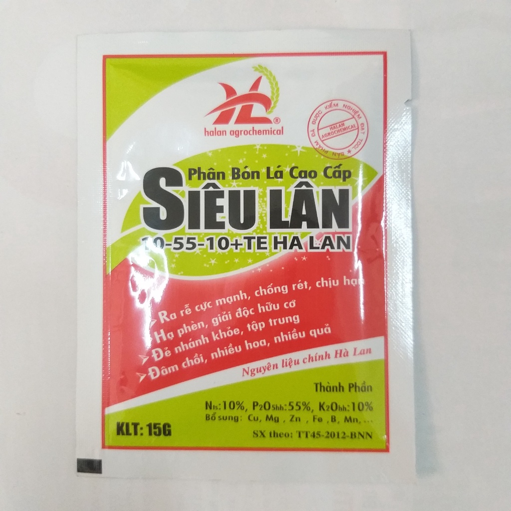 Phân bón lá siêu lân, siêu lân đỏ 10-55-10+te hà lan