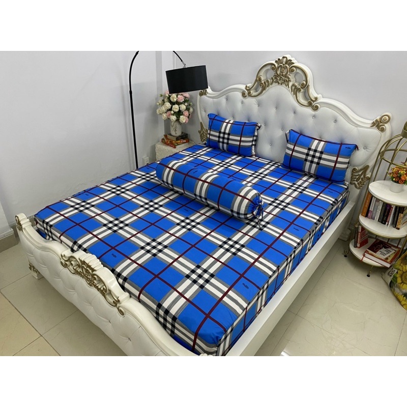 Ga 2m2 x 2m x 10cm thun lạnh sọc CAO CẤP (Giao màu ngẫu nhiên)