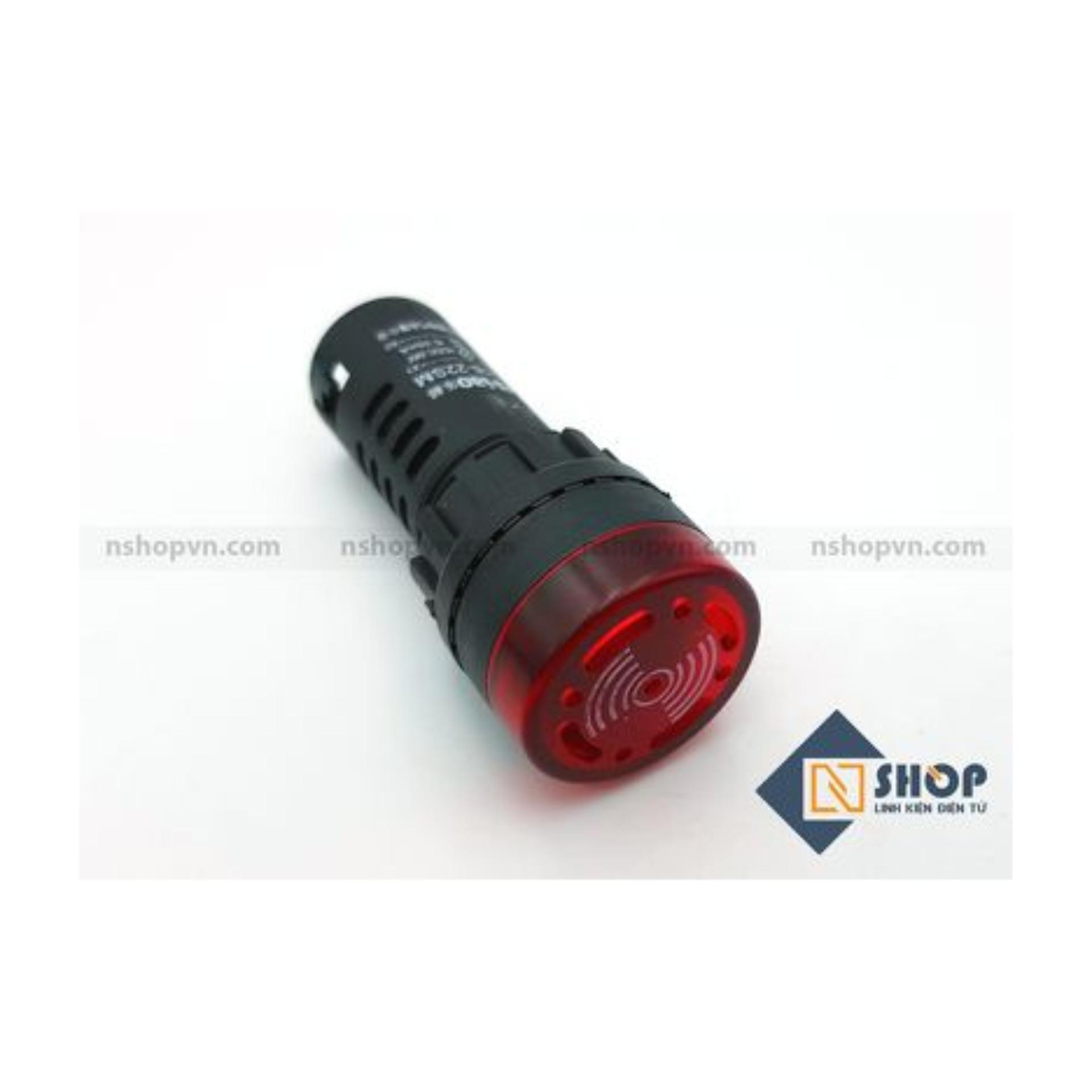 Đèn báo có còi AD16-22SM màu đỏ 220V