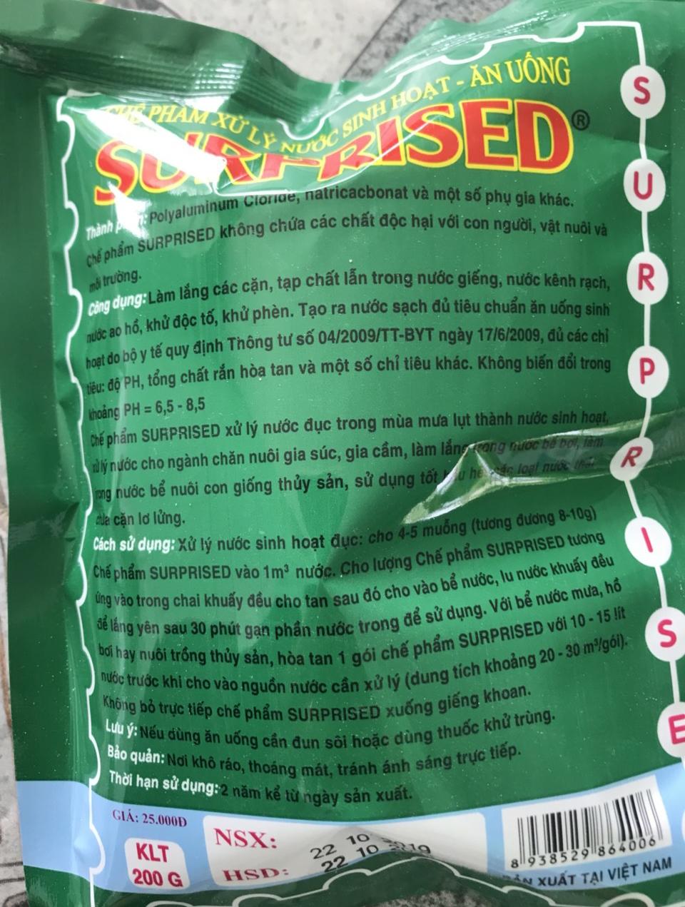 Chế phẩm xử lý nước SURPRISED WATER 200gr