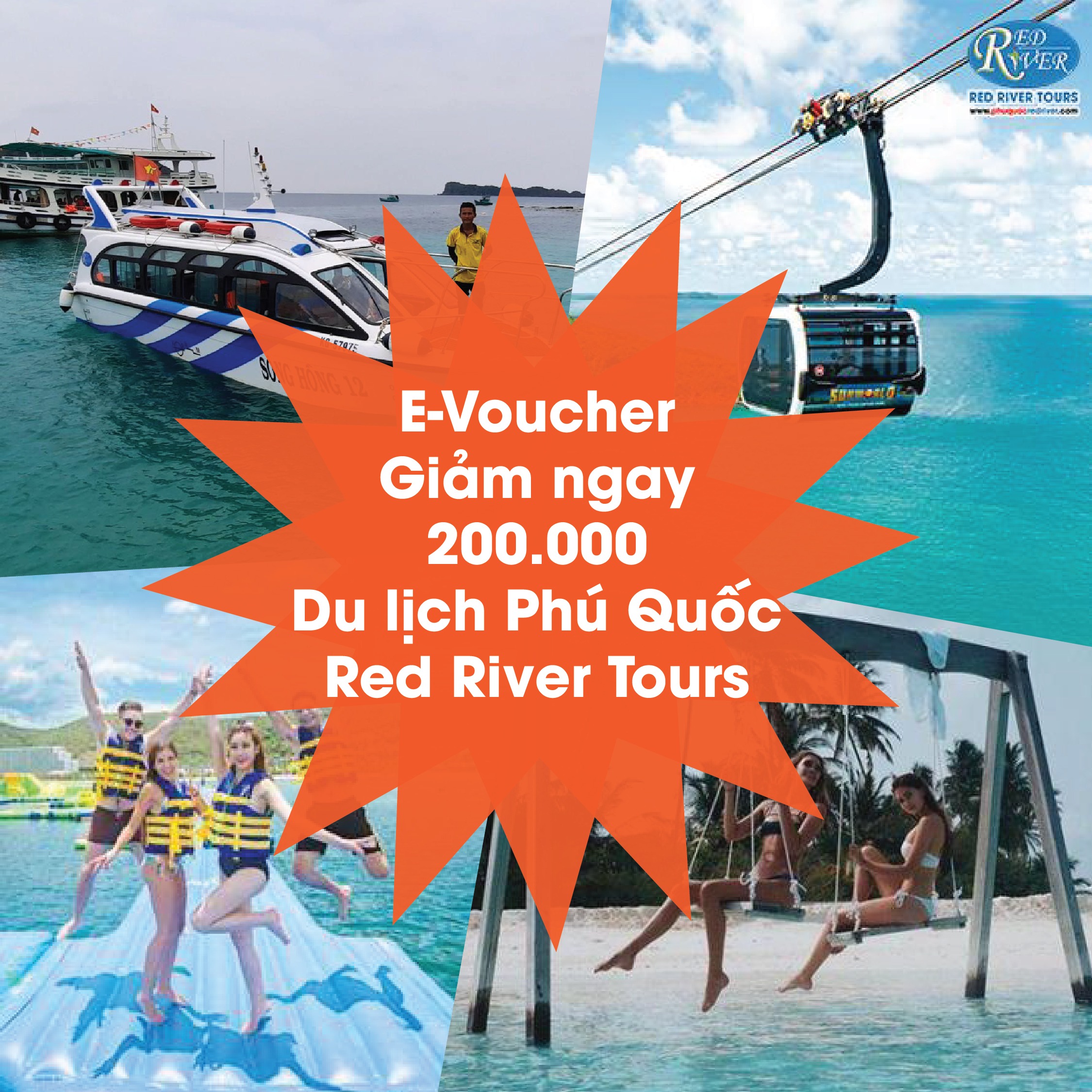 PHÚ QUỐC - Evoucher Giảm 200K Khi Đặt Tour tại RED RIVER TOURS