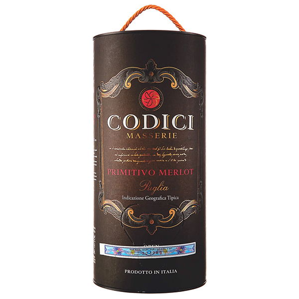 Vang Bịch Ý Codici Masserie Primitivo Merlot 3L Nhập Khẩu