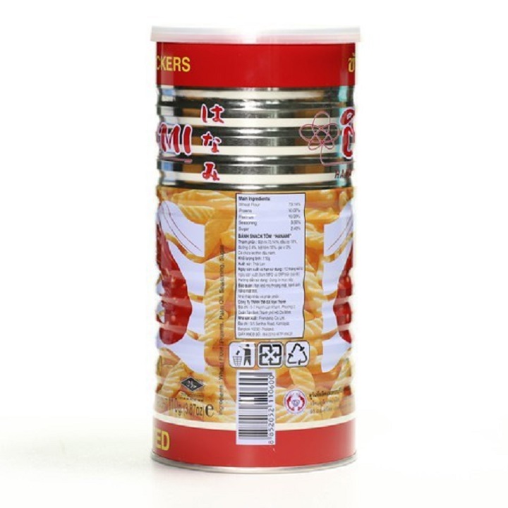 [HCM]Snack Tôm Hanami Thái Lan Lon 110gr