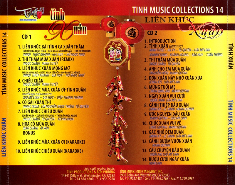Bộ 2 đĩa cd liên khúc xuân - tình xuân