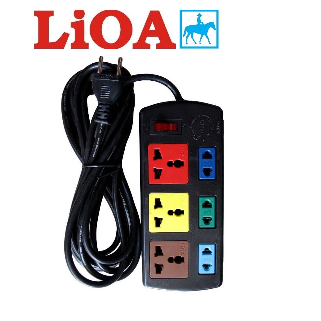 Ổ cắm điện LIOA 6 lổ đa năng 3D3S32 3 mét