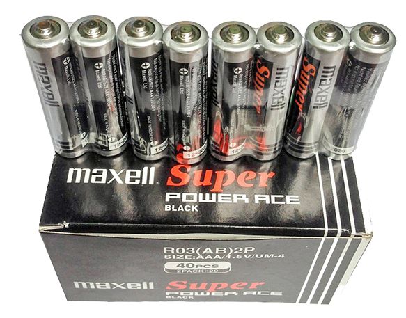 Pin Super ACE AAA Maxell R03 (AB) 2P Vỉ 2 Viên