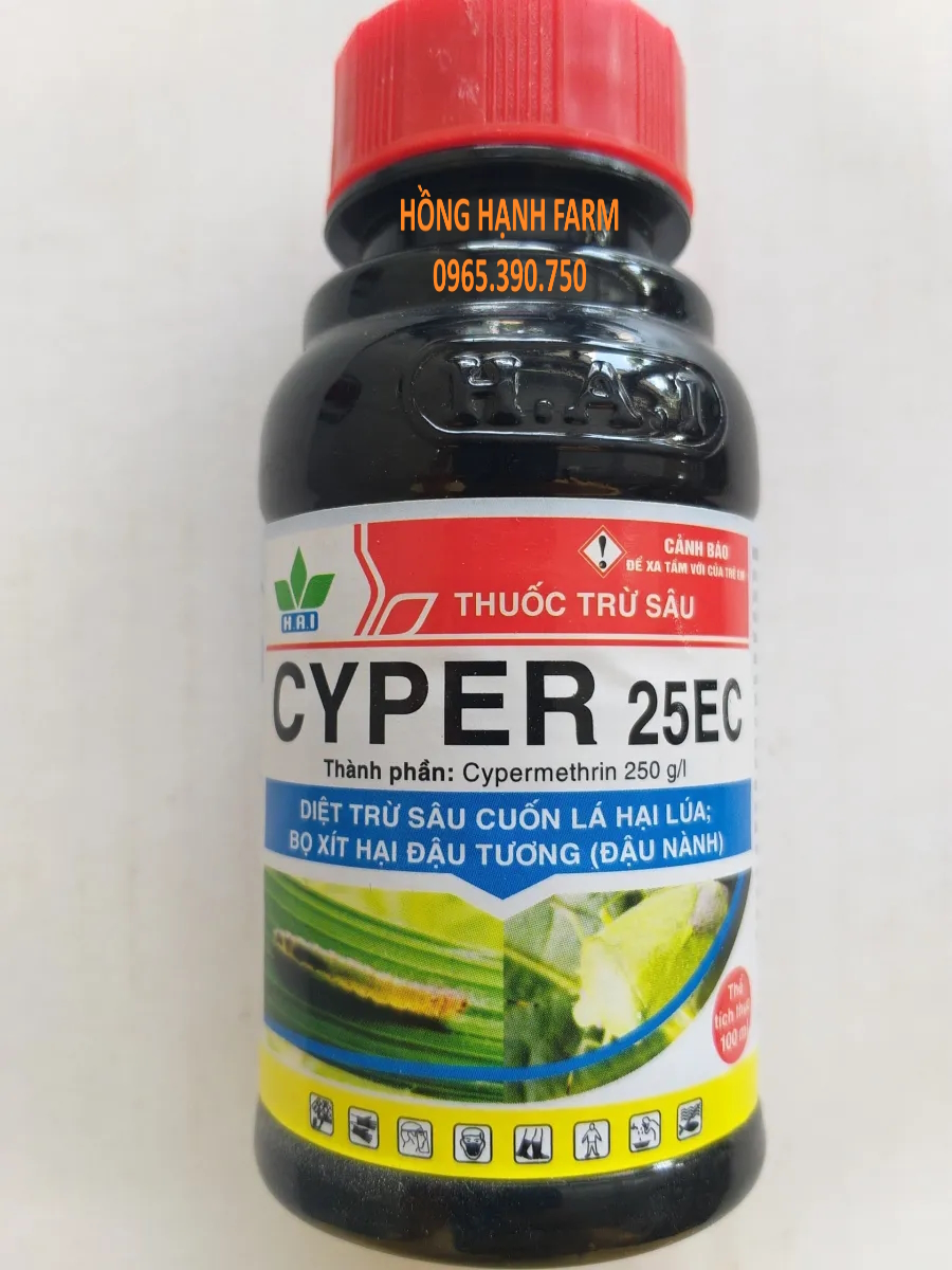 Thuốc trừ sâu cyper 25ec - chai 100ml