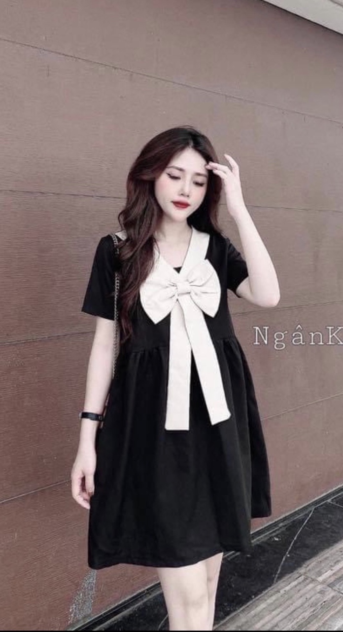Đầm bầu xinh mẫu thiết kế mới-đầm bầu nơ đẹp
