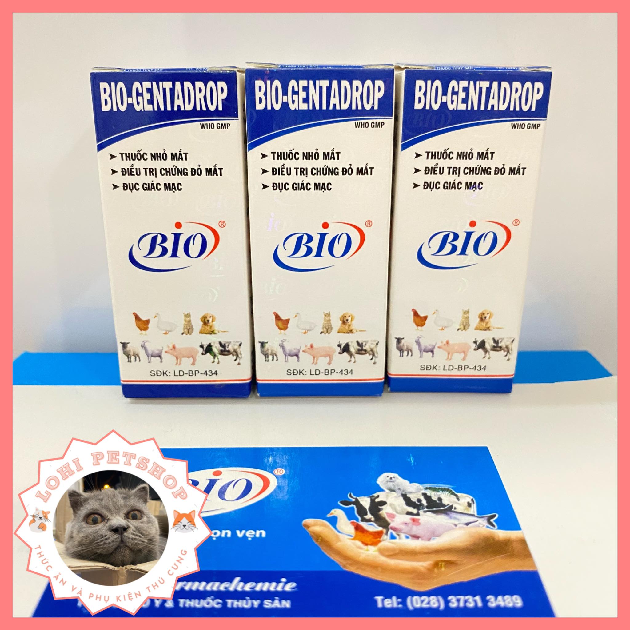 Nhỏ mắt cho chó mèo - Bio Gentadrop - 1 chai
