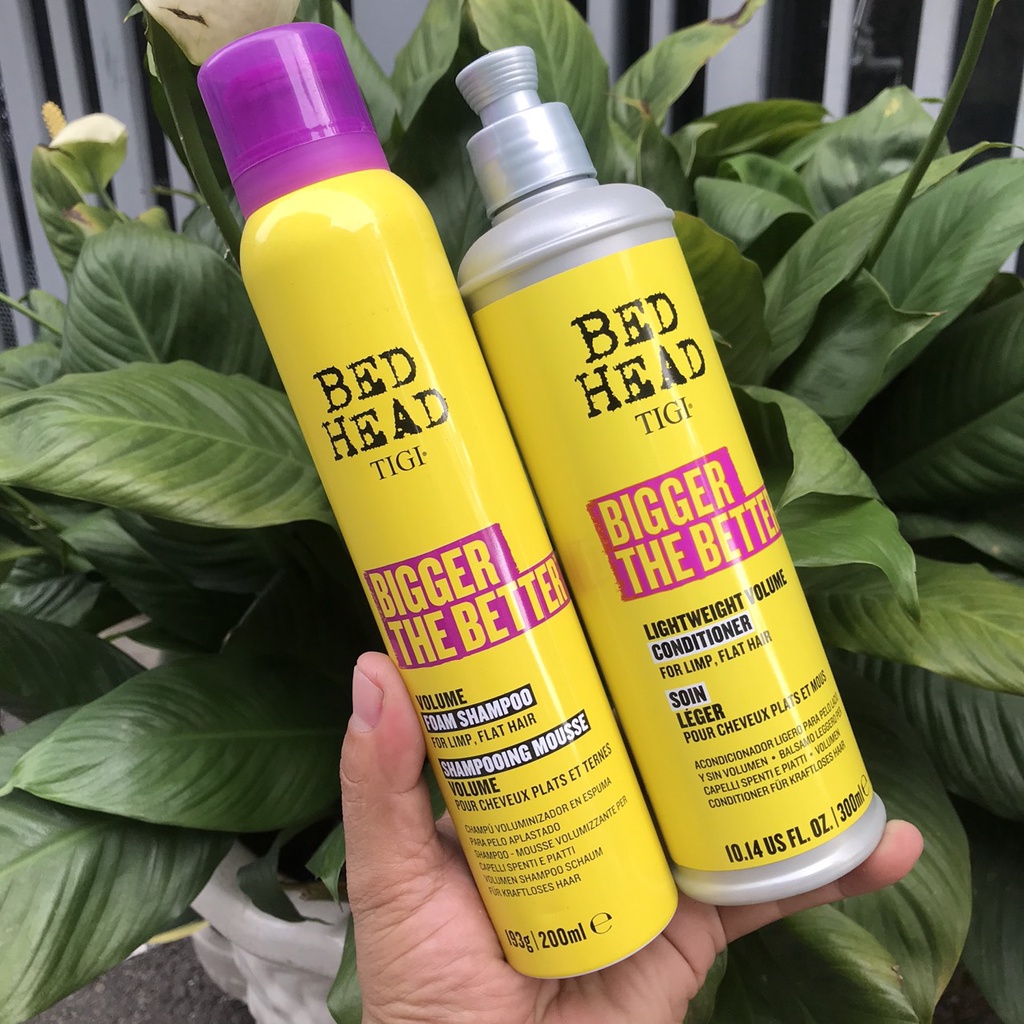 Dầu gội xả dành cho tóc mỏng, xẹp, làm phồng tóc Tigi Bed Head Bigger the Better 200ml/300ml