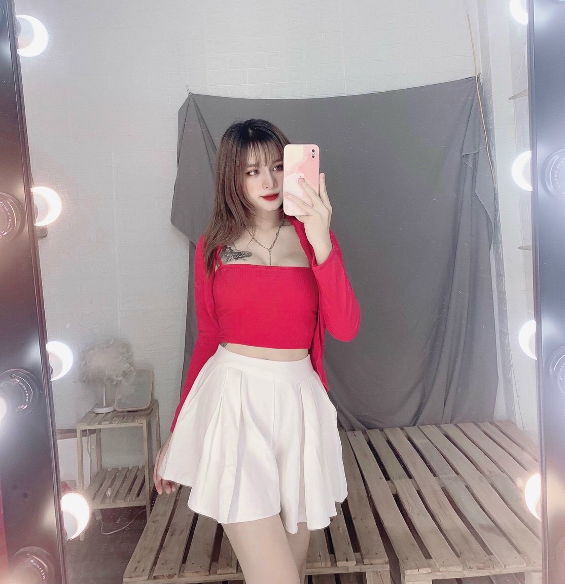 Set 2 Món Áo Khoác Và Áo Ống Cardigan